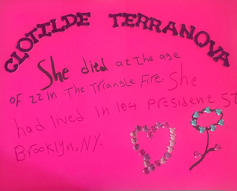 Inas Saad chalks for Clotilde Terranova
